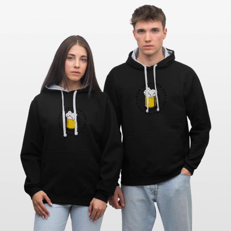Bees here - Oder ich fall um! Contrast hoodie
