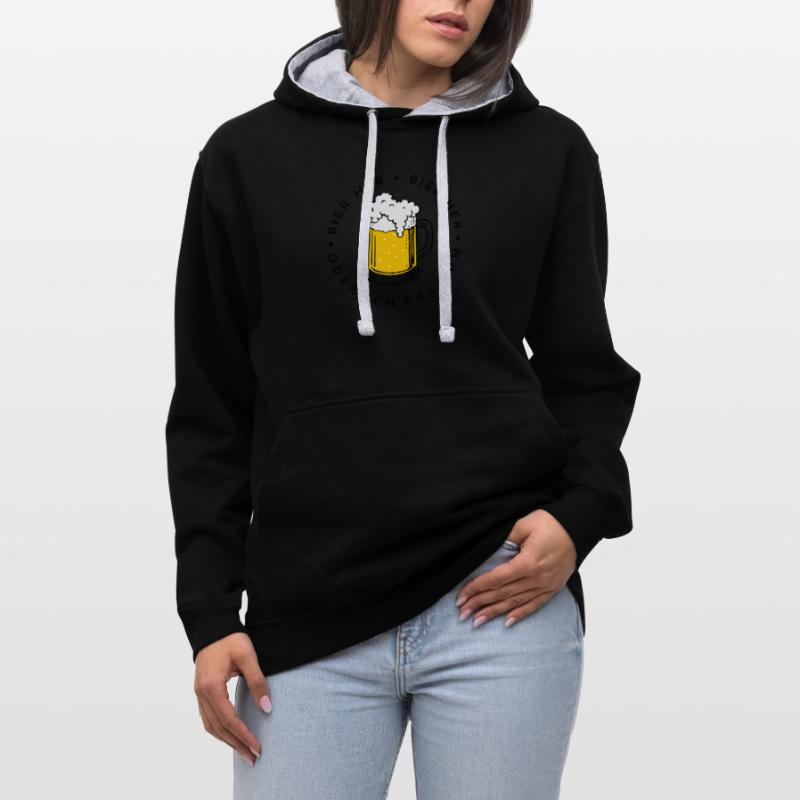 Bees here - Oder ich fall um! Contrast hoodie