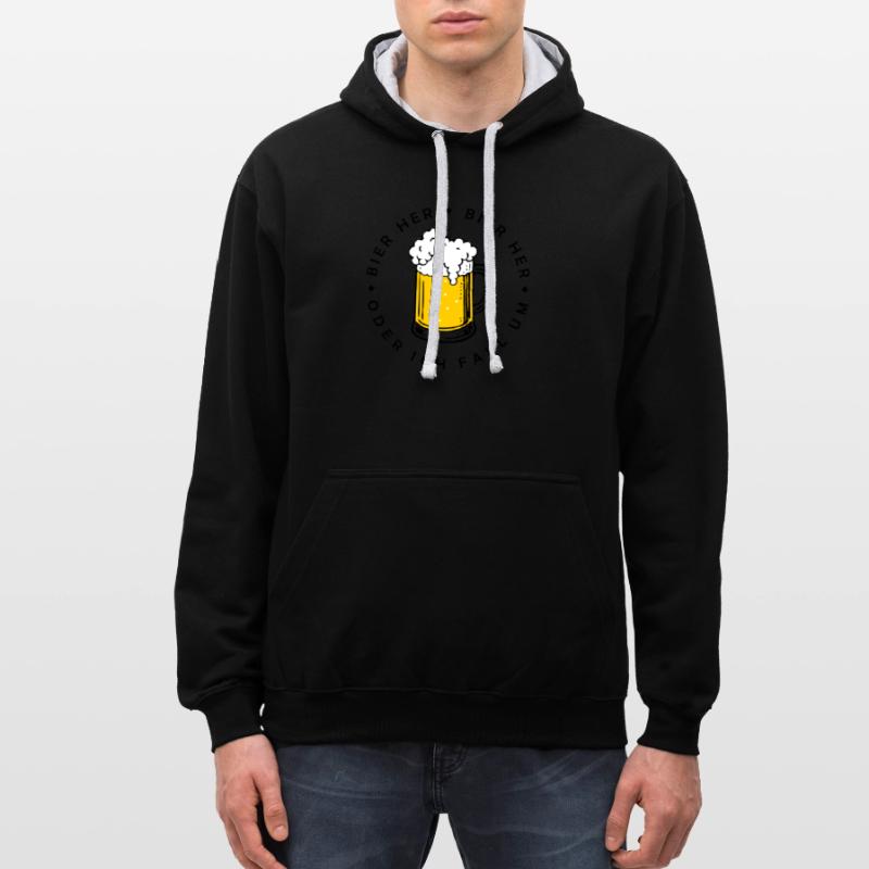 Bees here - Oder ich fall um! Contrast hoodie
