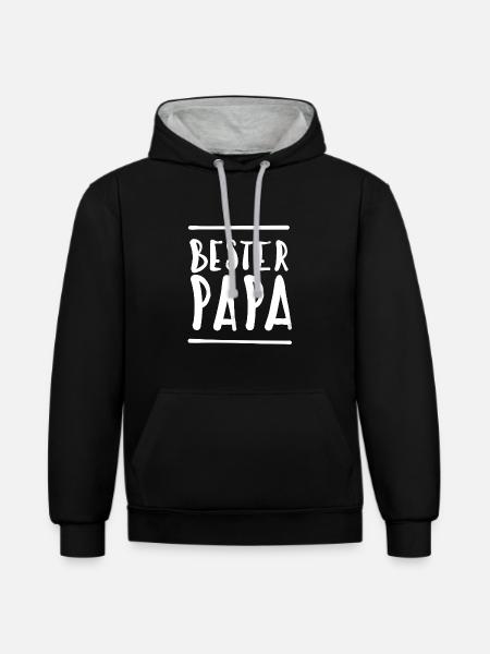 Best Dad - Contrast hoodie - black/heather grey