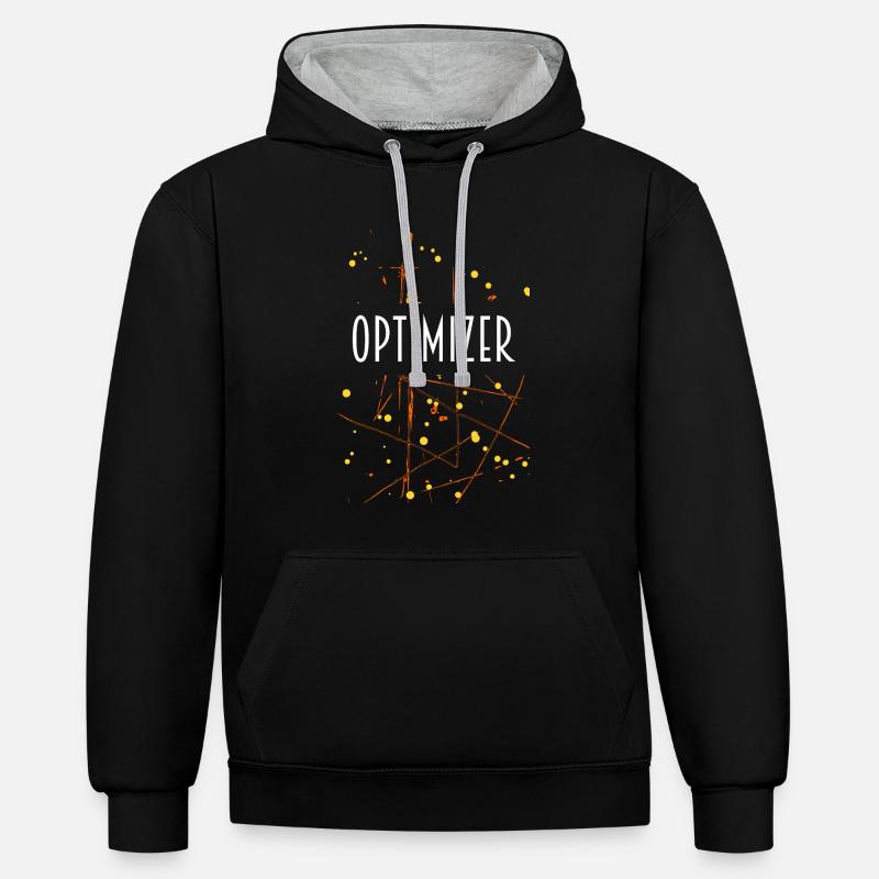 OPTIMIZER D54 24 - Kontrast-Hoodie - Schwarz/Grau meliert