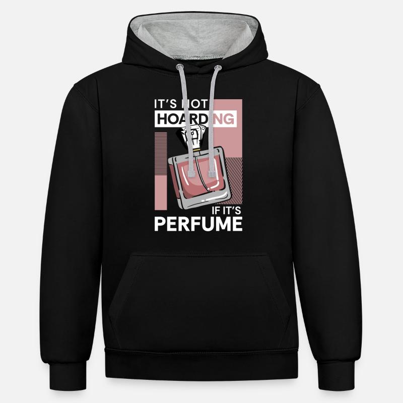 Flacon de parfum Odeur - Sweat à capuche contrasté - noir/gris chiné