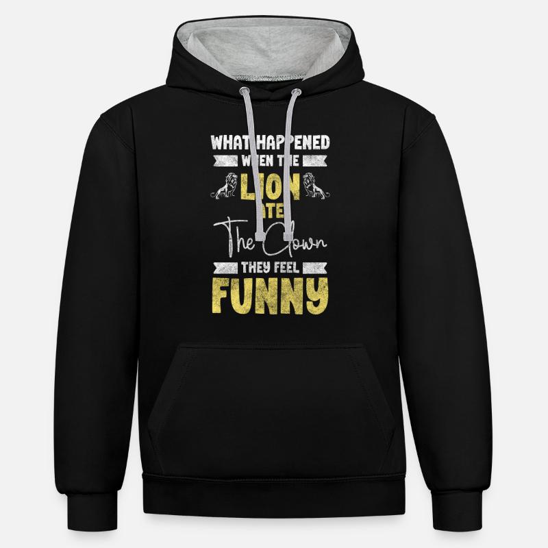 Interprètes du Manège - Sweat à capuche contrasté - noir/gris chiné