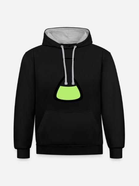 Éprouvette - Sweat à capuche contrasté - noir/gris chiné