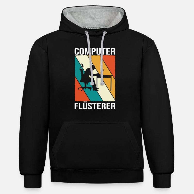 Programmierer Informatiker Informatik - Kontrast-Hoodie - Schwarz/Grau meliert