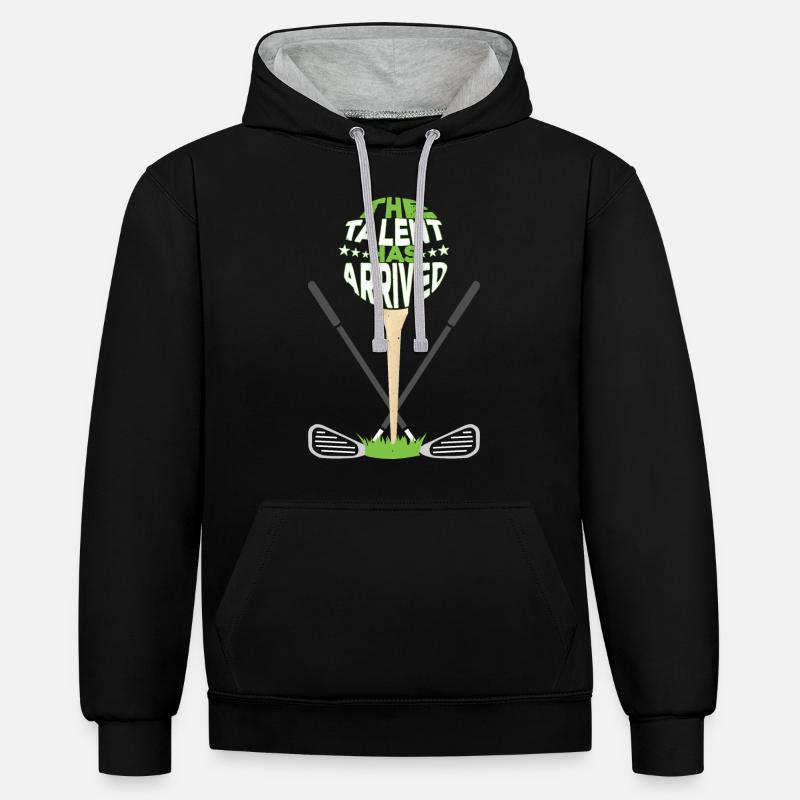 Le talent est arrivé - Sweat à capuche contrasté - noir/gris chiné