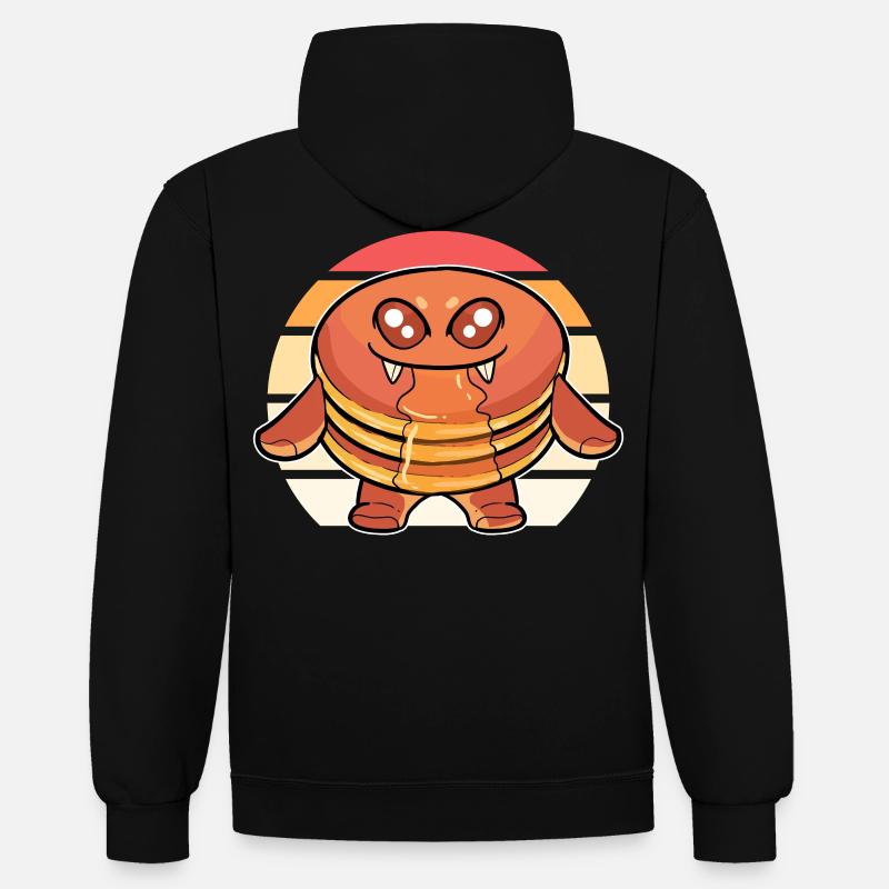 Pancakes Pancake Monster - Sweat à capuche contrasté - noir/gris chiné