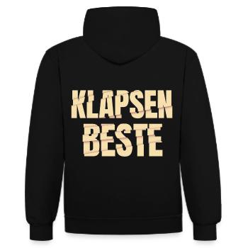 Klapsenbeste Klapse Psychiatrie Sprüche Geschenk - Kontrast-Hoodie - Schwarz/Grau meliert - Hinten - Anna (173cm)