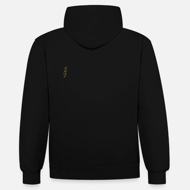 Autumn - Contrast hoodie - black/heather grey
