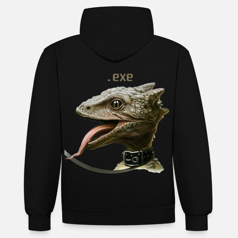 Executable - Contrast hoodie - black/heather grey