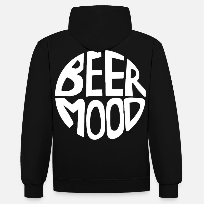 Ambiance de la bière - Sweat à capuche contrasté - noir/gris chiné