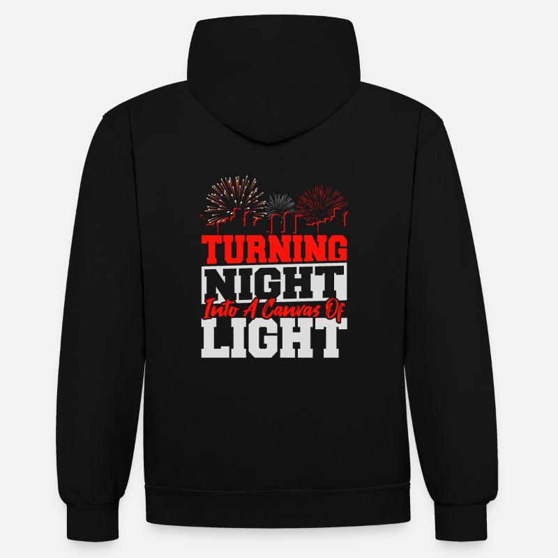 Pyrotechnicien Pétard Pyro Crew - Sweat à capuche contrasté - noir/gris chiné