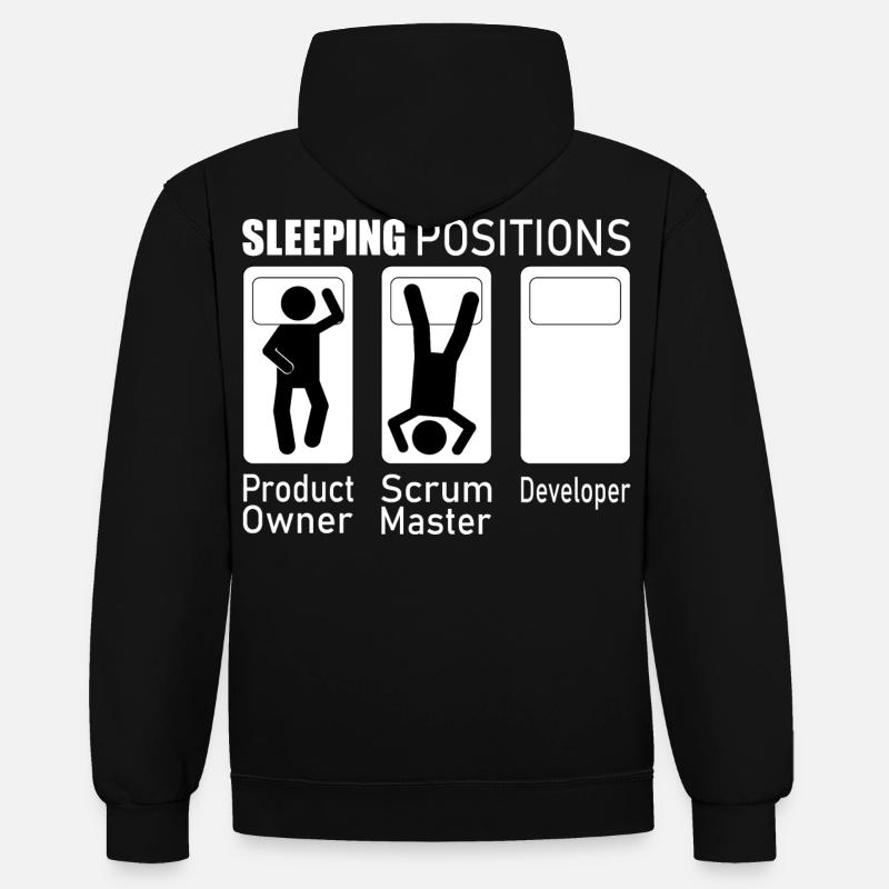 Computer Scientist Developer Scrum Computer Science Gift - Contrast hoodie - black/heather grey