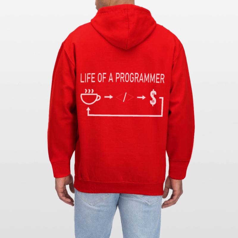 Informatiker Life of a programmer coder coding Kontrast-Hoodie