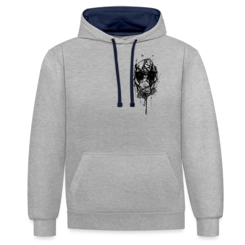 Man without a face - Contrast Colour Hoodie