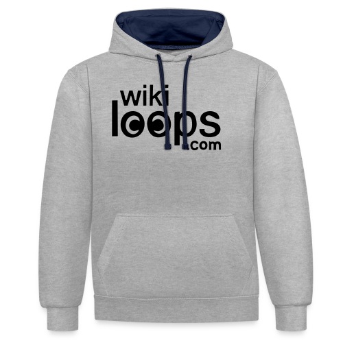 wikiloops square logo - Contrast Colour Hoodie