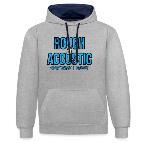 Rough & Acoustic Logo - Kontrast-Hoodie