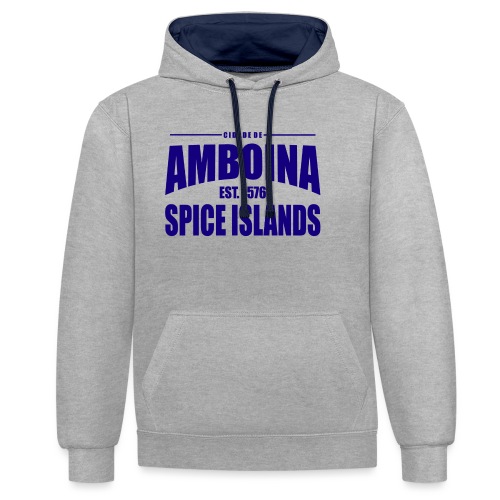 Cidade de Amboina - Blue - Contrast hoodie