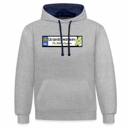 WESTMEATH, IRELAND: licence plate tag style decal - Contrast Colour Hoodie