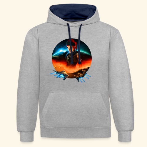 Pirate Galaxy Poster - Contrast Colour Hoodie