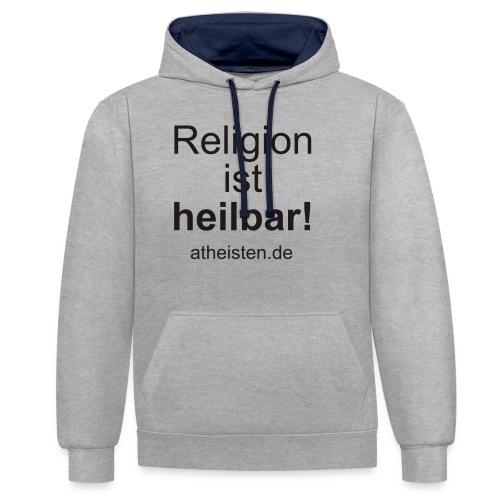 religion_ist_heilbar - Kontrast-Hoodie