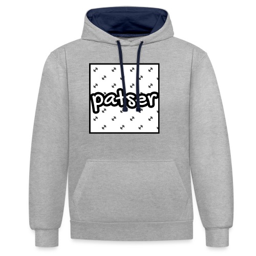 Patser - Basic Print White - Contrast hoodie