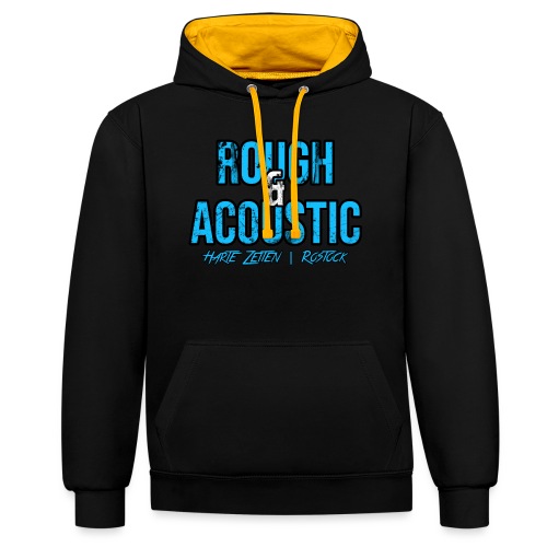 Rough & Acoustic Logo - Kontrast-Hoodie