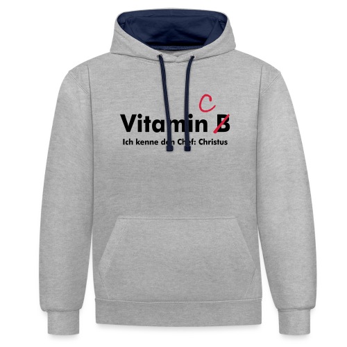 Vitamin C (JESUS shirts) - Kontrast-Hoodie