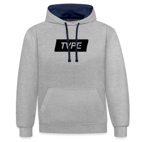 TAPE SHAPE BLACK - Contrast hoodie