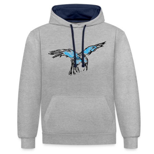 Crow Technological - Contrast hoodie