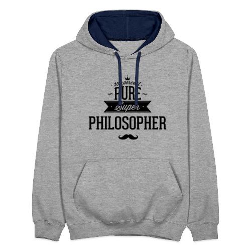 100 Prozent Philosoph - Kontrast-Hoodie