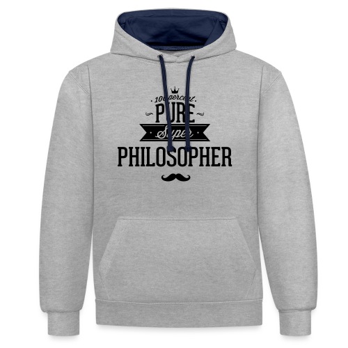 100 Prozent Philosoph - Kontrast-Hoodie