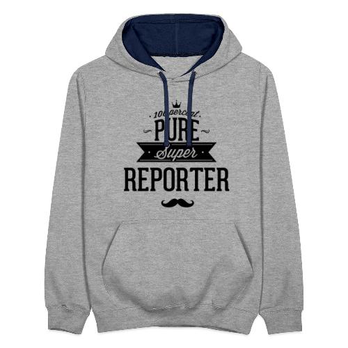 100 Prozent super Reporter - Kontrast-Hoodie