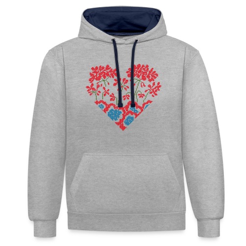 Serdce (Heart) 2B - Contrast hoodie