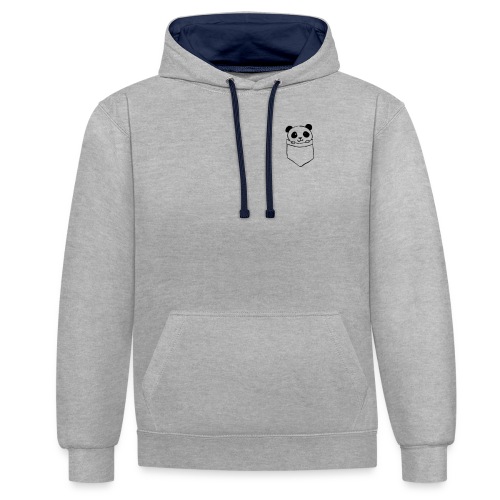 Pocket panda - Contrast hoodie