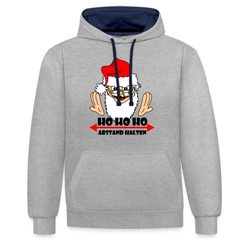 hO HO HO ABSTAND HALTEN - Contrast hoodie