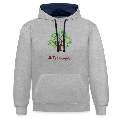 #treehugger - Contrast hoodie