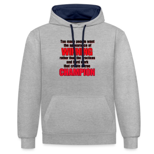 TRUE CHAMPION black - Contrast hoodie
