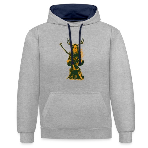Leshy Green/Yellow - Contrast Colour Hoodie
