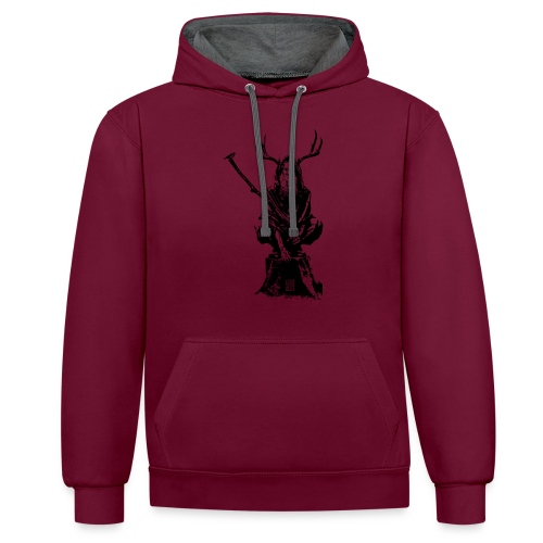 Leshy BlackOnWhite - Contrast hoodie