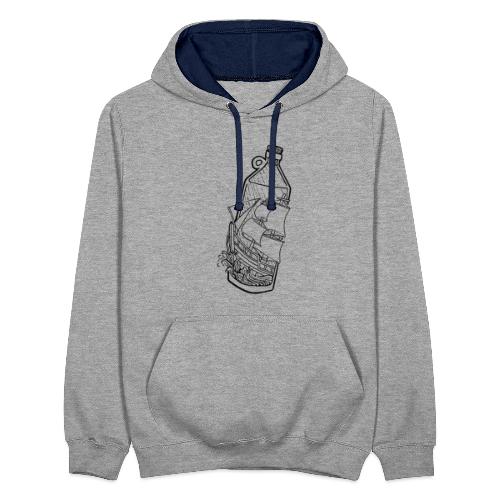 Ship in a bottle BoW - Contrast Colour Hoodie