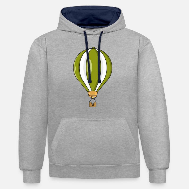 Balloon - Contrast hoodie - heather grey/navy
