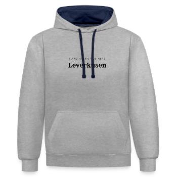 Coordonnées Leverkusen - Sweat à capuche contrasté - gris chiné/bleu marine - Devant - Liana (172cm) & Jaron (178cm)