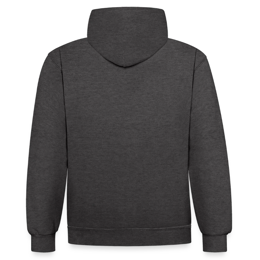 Milan badge on a contrast hoodie, charcoal/black, back