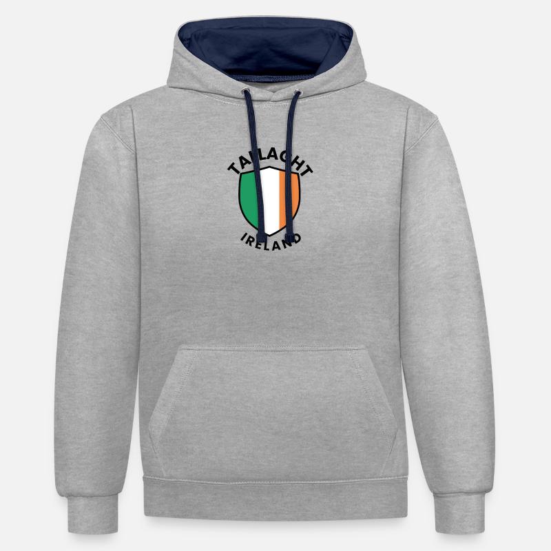 Bouclier irlandais de Tallaght - Sweat à capuche contrasté - gris chiné/bleu marine