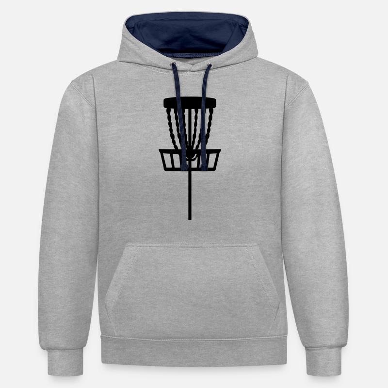 Disc Golf - Sweat à capuche contrasté - gris chiné/bleu marine