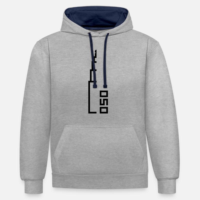 Groningen martini 050 - Contrast hoodie - heather grey/navy