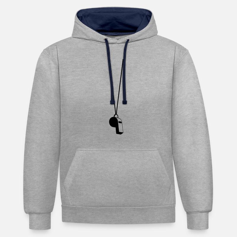 Pfeife - Kontrast-Hoodie - Grau meliert/Navy