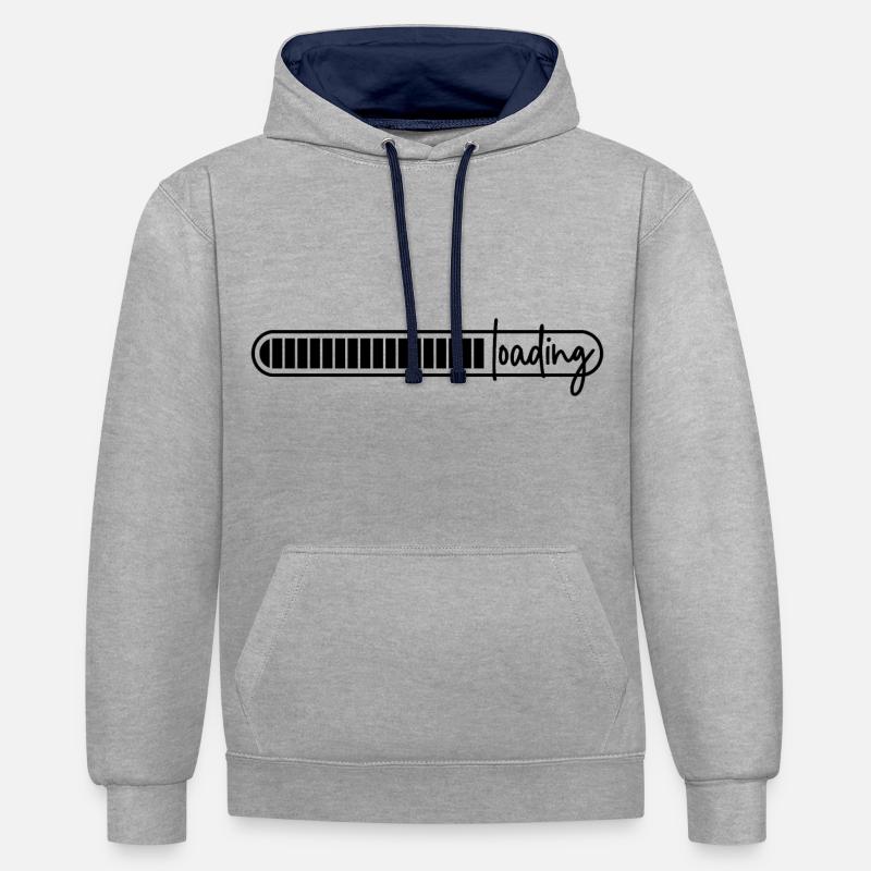 loading bar - loading - loading - Contrast hoodie - heather grey/navy