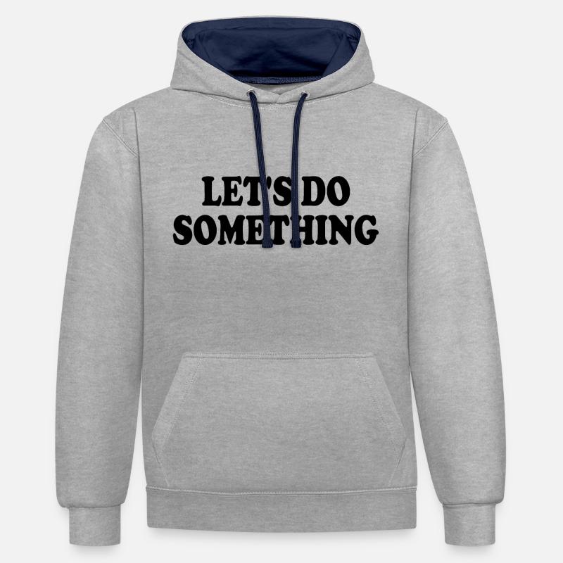 lets do something - Kontrast-Hoodie - Grau meliert/Navy